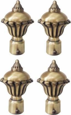 tajhardwaregallery Gold Rod Rail Bracket, Curtain Knobs Metal