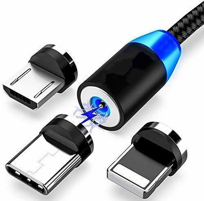 IMMUTABLE Magnetic Charging Cable 1.5 A 3 m 361 3 in 1(Compatible with MOBLE PHONE, Black)