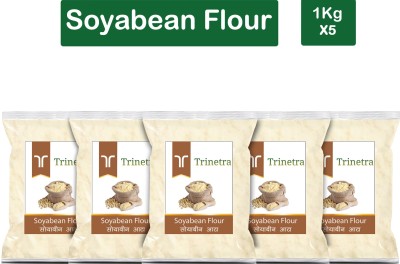 Trinetra Best Quality Soyabean Flour / Soyabean Atta 1Kg Pack of 5(5 kg, Pack of 5)