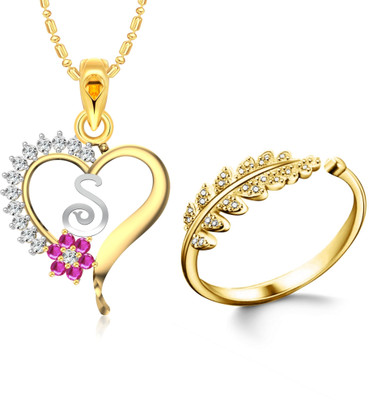 VIGHNAHARTA Alloy Gold-plated Gold Jewellery Set(Pack of 1)