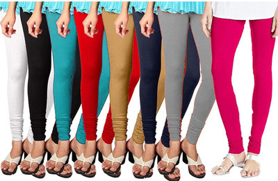 K M R Churidar  Western Wear Legging(Multicolor, Solid)