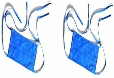 Agarwals Cotton Reusable Face Mask Type Sky Blue(Pack Of 2) Cloth Mask(Free Size, Pack of 2)