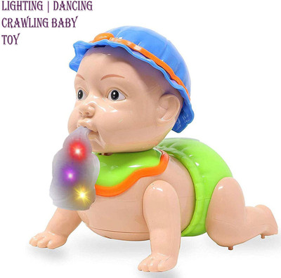 AS TRADERS Cute Crawling and Talking Baby Toy(Multicolor)