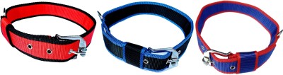 The Unique Dog Collar Double Lair 3ps Combo Set Dog Everyday Collar(Large, MULTICOLOR)