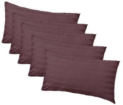 Swikon star Polyester Fibre Solid Sleeping Pillow Pack of 5(Brown)