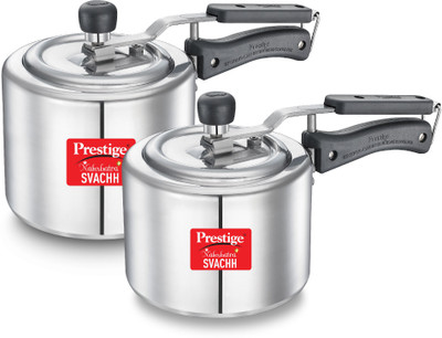 Prestige Nakshatra Plus Inner Lid combi 2 L, 3 L Inner Lid Induction Bottom Pressure Cooker(Aluminium)