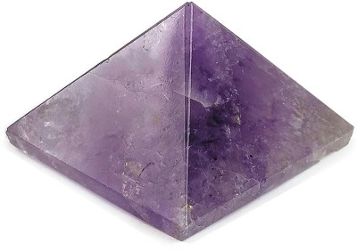 CRYSTU Amethyst Pyramid Natural Crystal Pyramid 50-55 mm Reiki Healing Stone Pyramid For Vastu Correction And Increase Energy Decorative Showpiece  -  5 cm(Crystal, Purple)