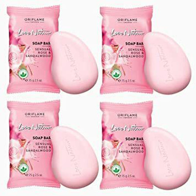 Oriflame Love Nature Soap Bar Rose & Sandalwood (4 x 75 g)(4 x 75 g)