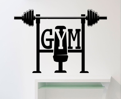 LYOMAN 59 cm trainingyoga-blk Self Adhesive Sticker(Pack of 1)