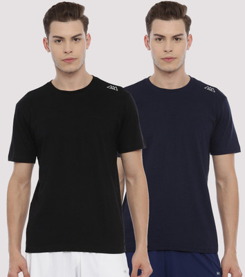 Lucky Roger Solid Men Round Neck Multicolor T-Shirt