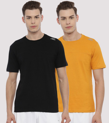 Lucky Roger Solid Men Round Neck Multicolor T-Shirt