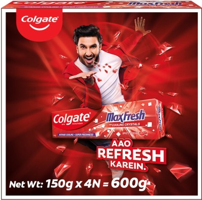 Colgate Maxfresh Spicy Fresh Red Gel Toothpaste (600 g, Pack of 4)