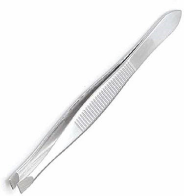 THERMO one Stainless Steel Tweezer Eyebrow Plucker Slant Tip Puller