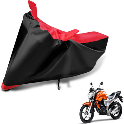Auto Hub Two Wheeler Cover for Yamaha(FZ16, Black, Red)