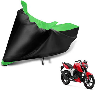 Auto Hub Waterproof Two Wheeler Cover for TVS(Apache RTR 160, Green)