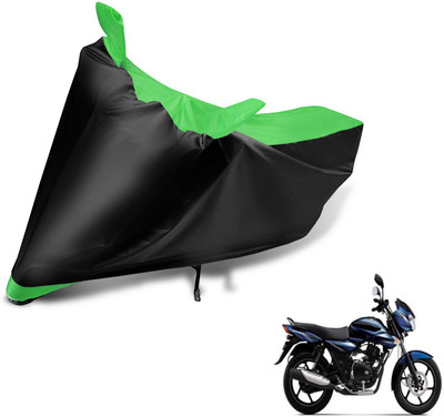Auto Hub Two Wheeler Cover for Bajaj(Discover 135, Black, Green)