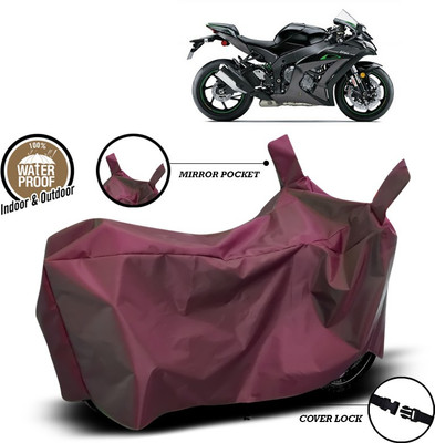 SEBONGO Waterproof Two Wheeler Cover for Kawasaki(Ninja ZX 10R, Maroon)