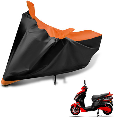 Auto Hub Two Wheeler Cover for Kinetic(Nova, Black, Orange)
