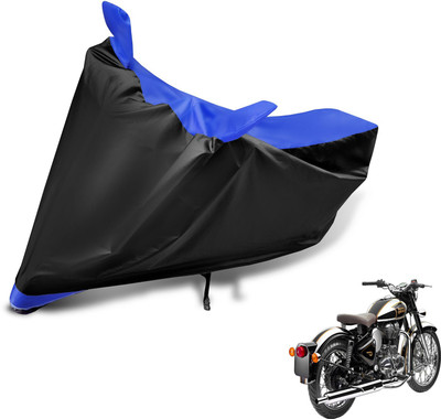 Auto Hub Two Wheeler Cover for Royal Enfield(Classic Chrome, Black, Blue)