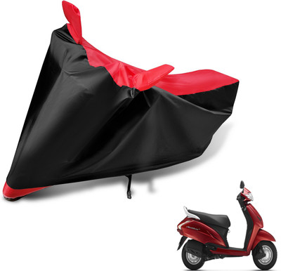 MOCKHE Two Wheeler Cover for Honda(Activa 125, Black, Red)