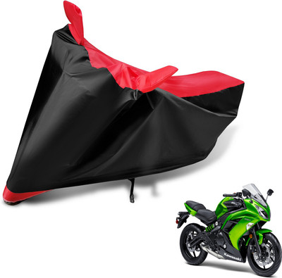 Auto Hub Two Wheeler Cover for Kawasaki(Ninja 650, Black, Red)