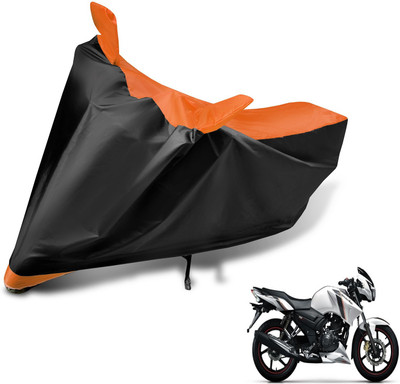 MOCKHE Waterproof Two Wheeler Cover for TVS(Apache RTR 160, Orange)
