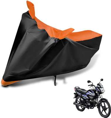 MOCKHE Two Wheeler Cover for Hero(Splendor NXG, Black, Orange)