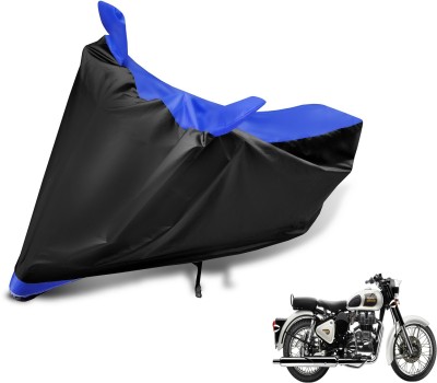 AUTYLE Two Wheeler Cover for Royal Enfield(Classic 350, Black, Blue)