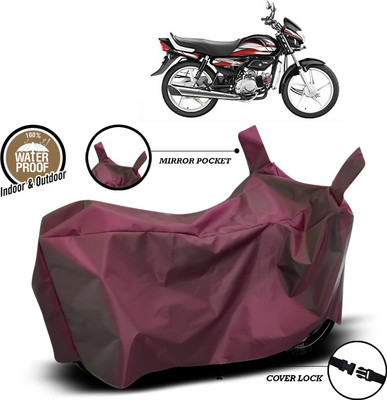 ANTHUB Waterproof Two Wheeler Cover for Hero(HF Deluxe, Maroon)