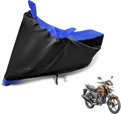 Auto Hub Two Wheeler Cover for Hero(Hunk, Black, Blue)
