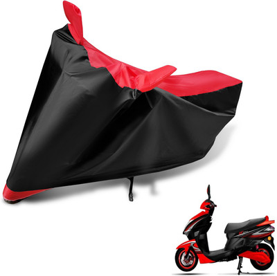 Auto Hub Two Wheeler Cover for Kinetic(Nova, Black, Red)