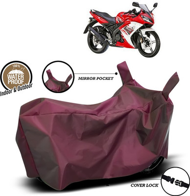 ANTHUB Waterproof Two Wheeler Cover for Yamaha(YZF R15 S, Maroon)