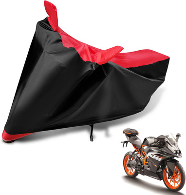 Auto Hub Two Wheeler Cover for KTM(RC 200, Black, Red)
