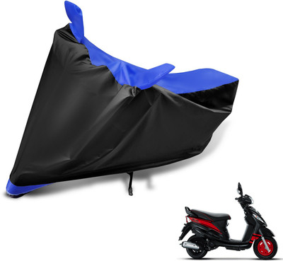 Auto Hub Two Wheeler Cover for Mahindra(Rodeo, Black, Blue)