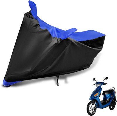 Auto Hub Two Wheeler Cover for Indian(Yo Electron, Black, Blue)