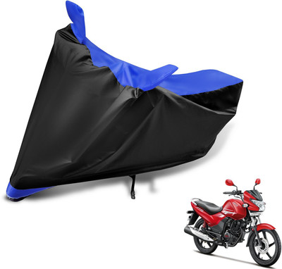 MOCKHE Two Wheeler Cover for Hero(Achiever, Black, Blue)