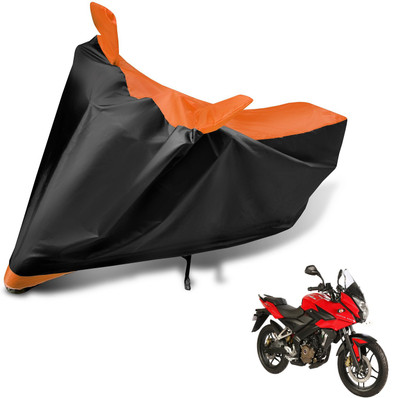 Auto Hub Waterproof Two Wheeler Cover for Bajaj(Pulsar AS 150, Orange)