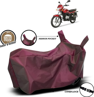 SEBONGO Waterproof Two Wheeler Cover for Bajaj(Platina, Maroon)