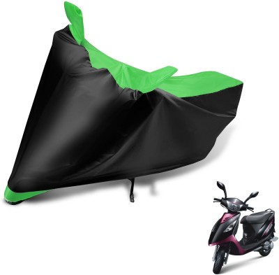 MOCKHE Two Wheeler Cover for TVS(Scooty Streak, Black, Green)