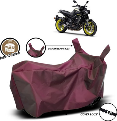 ANTHUB Waterproof Two Wheeler Cover for Yamaha(MT 9, Maroon)