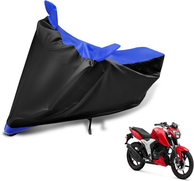 Auto Hub Waterproof Two Wheeler Cover for TVS(Apache RTR 160, Blue)