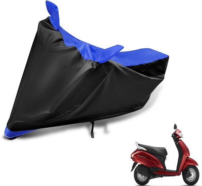 Auto Hub Two Wheeler Cover for Honda(Activa 125, Black, Blue)