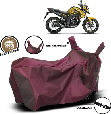 SEBONGO Waterproof Two Wheeler Cover for Honda(CB Hornet 160, Maroon)