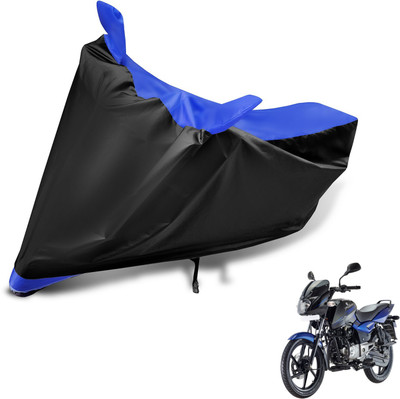 MOCKHE Two Wheeler Cover for Bajaj(Pulsar 150 DTS-i, Black, Blue)