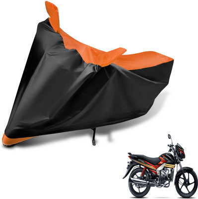 Auto Hub Two Wheeler Cover for Mahindra(Centuro, Black, Orange)