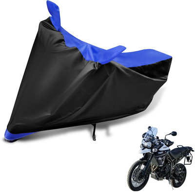 MOCKHE Two Wheeler Cover for Triumph(Tiger 800 XCA, Black, Blue)