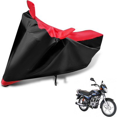 Auto Hub Two Wheeler Cover for Bajaj(CT100, Black, Red)