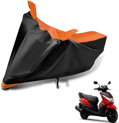 Auto Hub Two Wheeler Cover for Yamaha(Ray Z, Black, Orange)