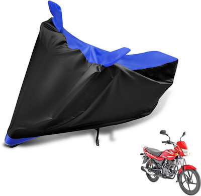 MOCKHE Two Wheeler Cover for Bajaj(Platina 100 DTS-i, Black, Blue)