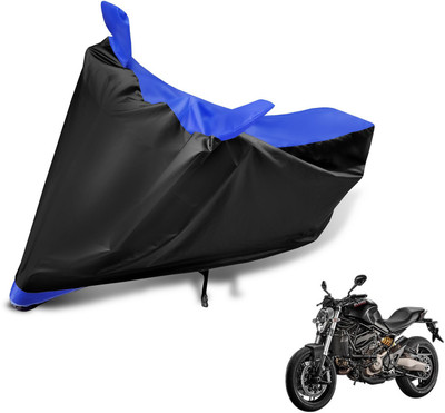 Auto Hub Two Wheeler Cover for Ducati(Monster 821, Black, Blue)